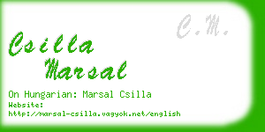 csilla marsal business card